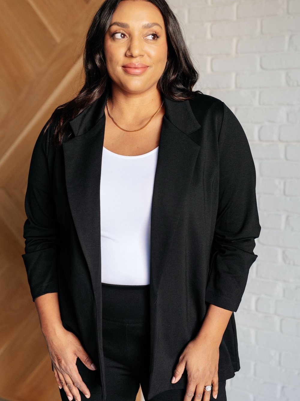 Dear Scarlett Black Magic 3/4 Sleeve Blazer Sz XL $25